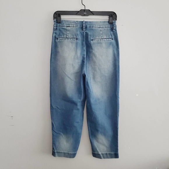 sass & bide Night Vision Denim Crop Distressed High Waist Jeans Women's Size 4 - Picture 5 of 9